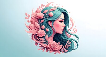 International women's day illustration celebrating female empowerment and equality