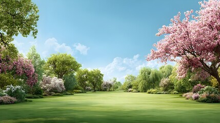 リラックス感ある春の公園