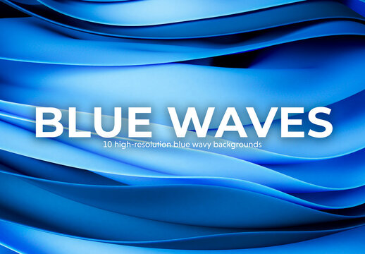 Abstract Blue Waves Backgrounds Pack