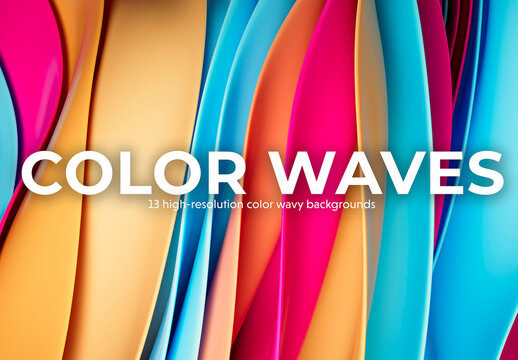 Abstract Color Waves Backgrounds Pack