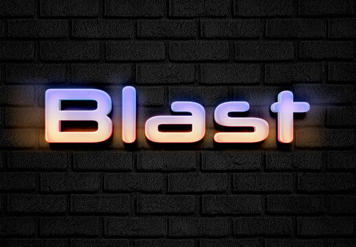Neon Blast Text Effect