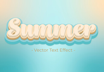 Summer Retro Layered Text Effect