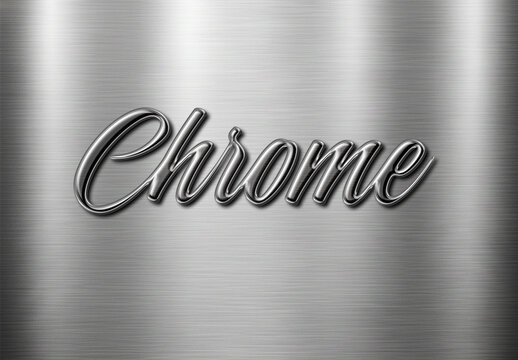 Silver Chromated Text Effect