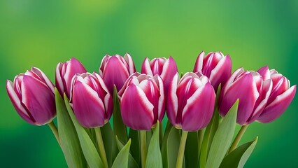 Fototapeta premium Beautiful pink tulips bouquet for mother's day gift ideas and celebrations