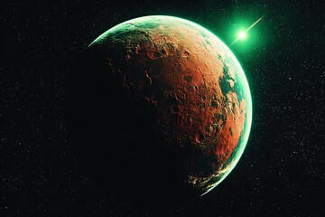 Naklejka premium Abstract smooth Martian background with gentle gradients elegant and minimal mood modern flat tone top down angle, Realistic Photo