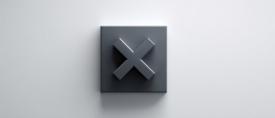 Minimalist Deactivated Switch Symbol on Clean Background