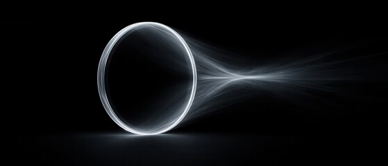 Minimalist Diopter Lens Perspective Showcase in Dark Background