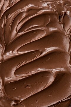 Chocolate hazelnut spread full frame. Top view