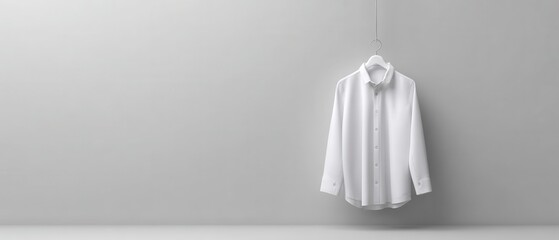 Minimalist Setup of a White Shirt Against a Stark Background