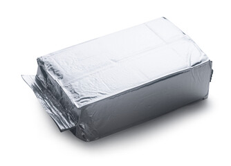 pack of brewed coffee on a white isolated background