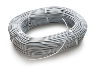 Electric cable for underfloor heating on a white isolated background