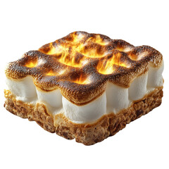 Roasted marshmallow isolated on transparent background