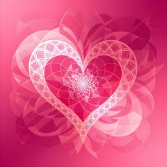 abstract pink heart