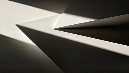 Abstract geometric composition with dramatic light and shadow play.