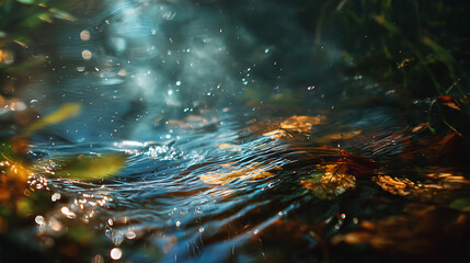 A stream of water is flowing down a wall. The water is clear and has a silvery sheen