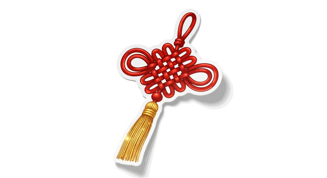Chinese Knot Ornament with Tassel Decoration.