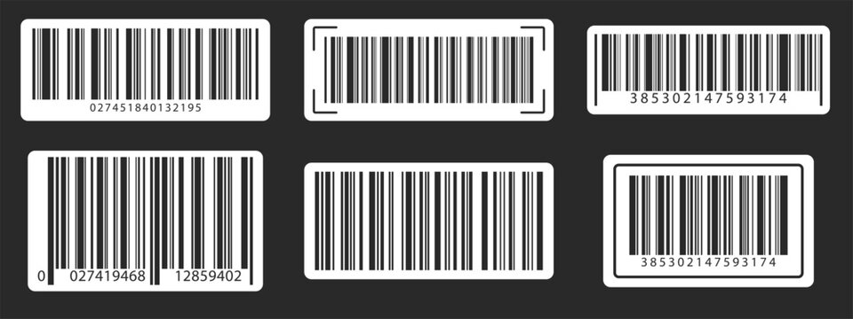 Vector icon of a fake barcode. A universal code for scanning goods or products. A barcode icon for distributing goods for stores, etc. An element for your design.