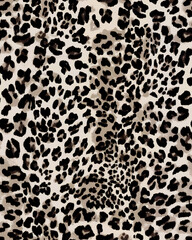 leopard animal skin seamless pattern, watercolor texture textile design  © anwar