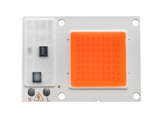 LED light for plants close-up, on a white isolated background