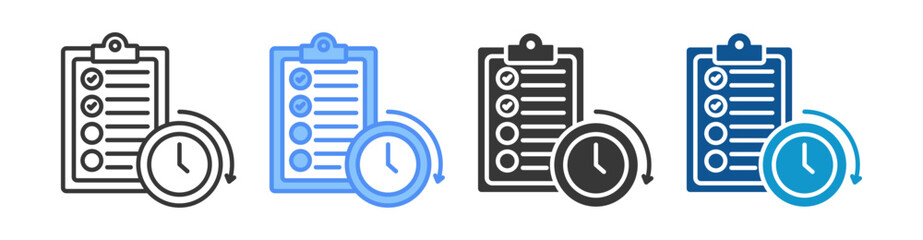 Planning Icon Set Multiple Style Collection © Jackcuan