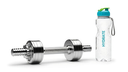 A fitness enthusiast's essential tools for a healthy workout routine Fundo branco