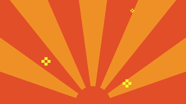 LEVEL UP on sunray background .pixel art .8 bit game.retro game. for game