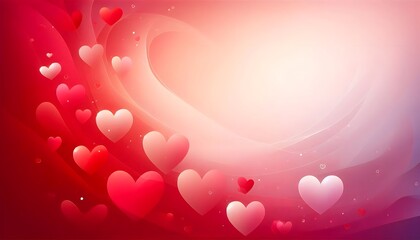 Radiant hearts in warm glow