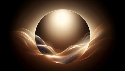 Illuminated globe with ethereal waves