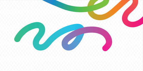 Fototapeta premium Abstract Party with Gradient. Vector 3D Curve Rainbow Ribbons Background, Rainbow Color line Ribbons shape background.
