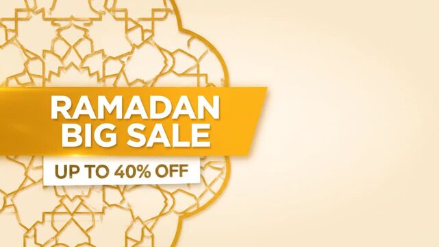 Ramadan Big Sale Promotion Business Discount Offer with Copy Space for Advertising
