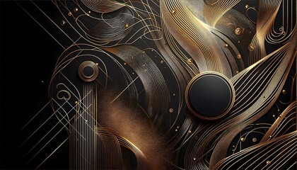 Intricate golden mechanical design