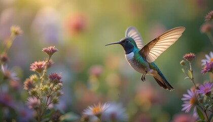 Obraz premium hummingbird on flower