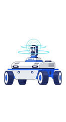 Modern Autonomous Robot Vehicle With Advanced AI Delivering Smart Technology Solutions