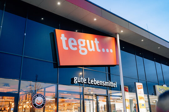 bad Hersfeld, Germany, 01.17.26, Tegut supermarket exterior