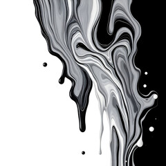 Black and white background vector with wax melted crayon art