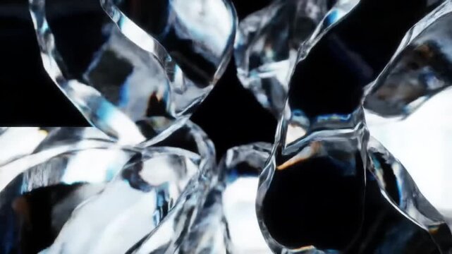 Abstract liquid forms dynamic 3 d rendered elements against black background