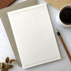 blank white notepaper design