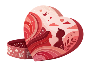 red heart on a white background