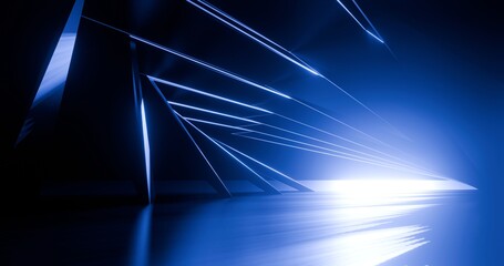 Futuristic architecture background building geometric shape 3d render