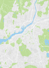 Naklejka premium City map Gothenburg, color detailed plan, vector illustration