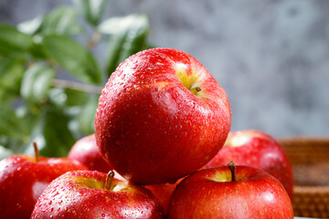 Fresh Red Apples with Water Droplets - Studio Still Life Photography