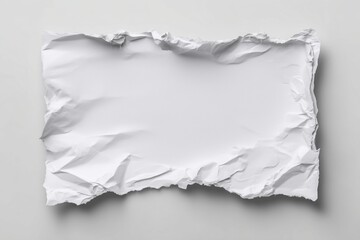 Obraz premium Crumpled paper texture studio setting photography white background top-down view abstract concept for design