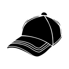 A blank cotton baseball cap vector illustration presents a casual headwear template and uniform sport hat icon designed for fashion branding and advertising on an empty white object