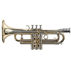 Obraz premium Modern Shiny Brass Trumpet Vector Design.png