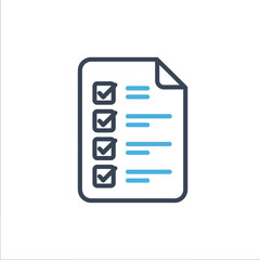 Checklist Document Icon With Boxes.
