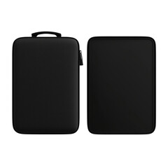 Two Black Rectangular Cases Side by Side sleek isolated on a transparent background
