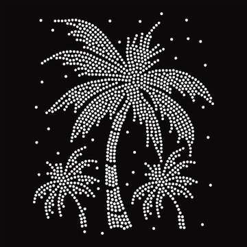 Rhinestone Hotfix Design Vector Template