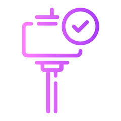 Fototapeta premium tripod gradient icon