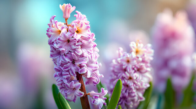 Commercial photos of natural scenes with hyacinth flowers
