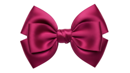 Isolated magenta bow tie for formal fashion or holiday decoration, ready to use